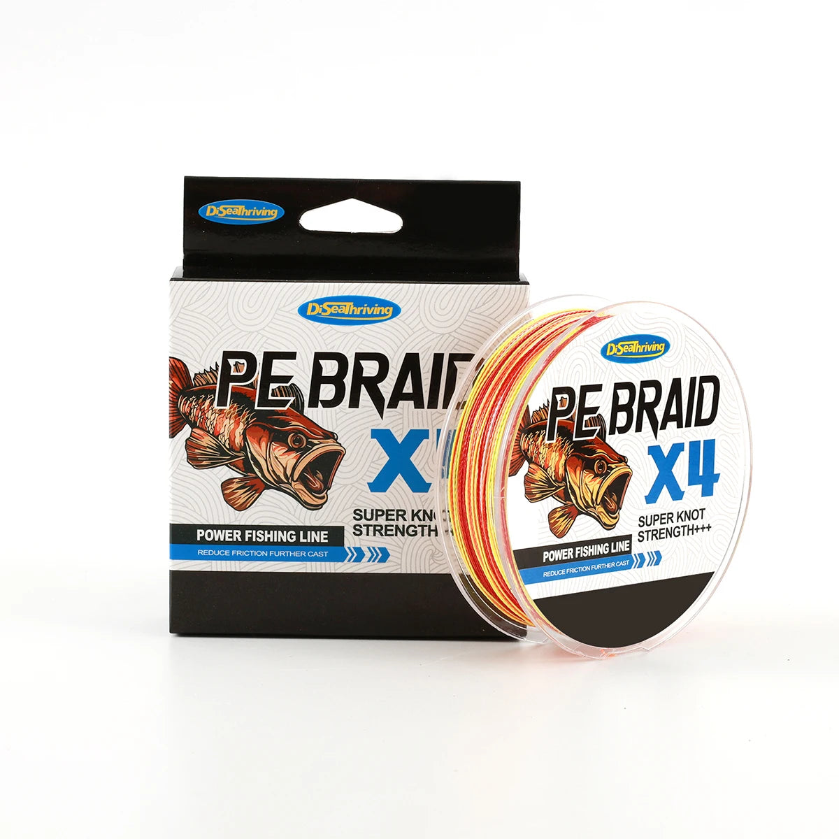DiSeaThriving 4-Strand Braided Fishing Line — High Visibility & Abrasion Resistant