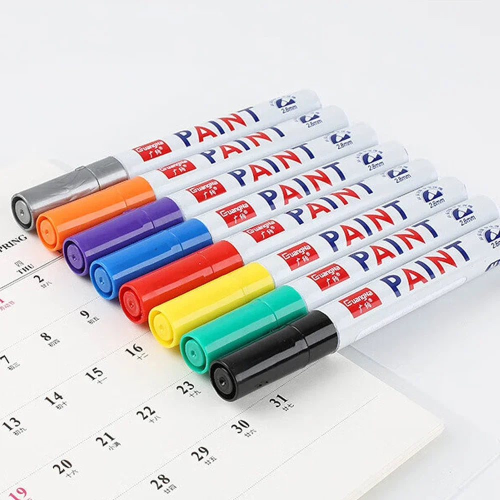 Permanent Paint Marker Pens — Waterproof Quick-Dry Tire & Craft Markers
