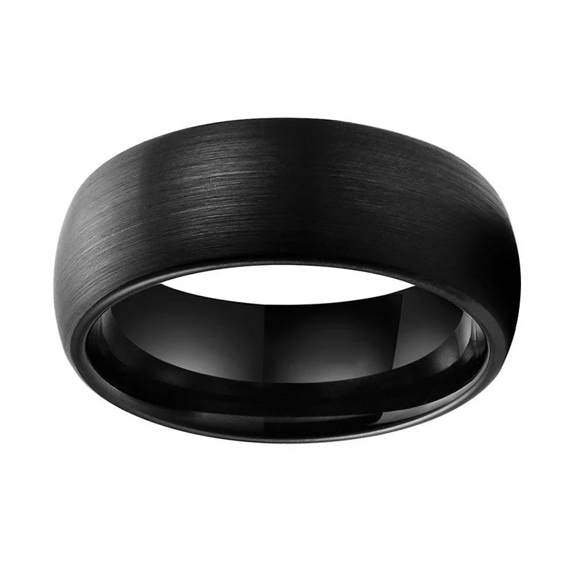 Stainless Steel Couple Ring Set — Matching Wedding and Engagement Bands
