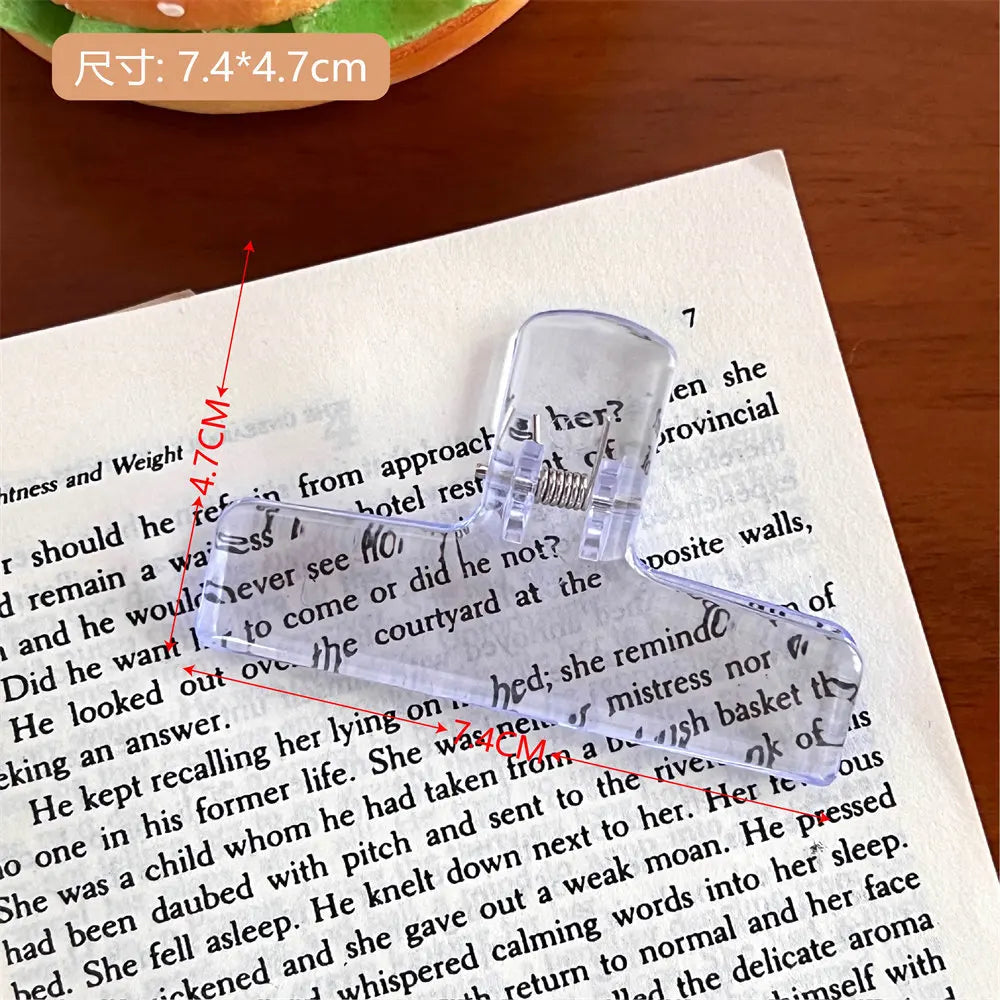 Transparent Binder Clips — Large Clear Document Clamps for School & Office