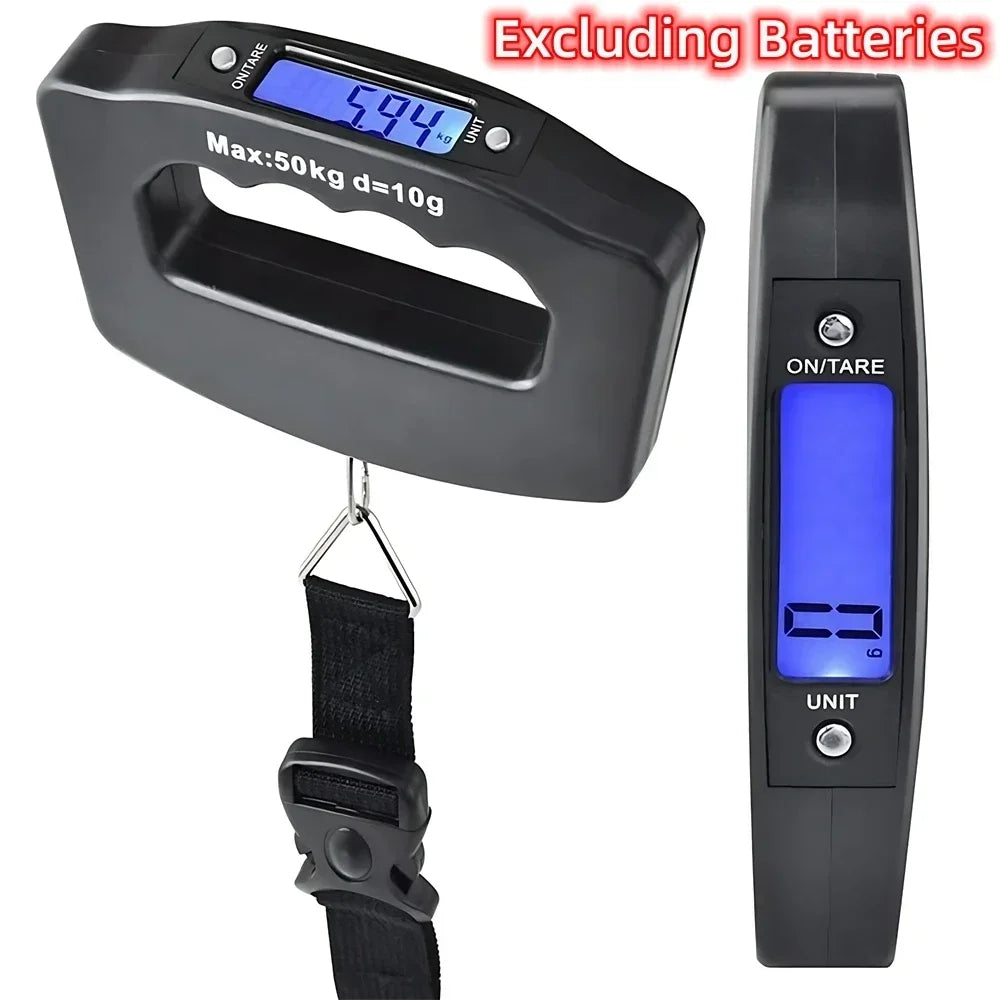 Digital Luggage Scale — Portable Handheld Suitcase Weight Checker