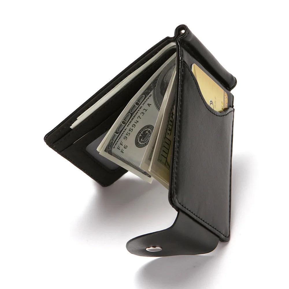macroupta Men's PU Leather Wallet — Slim Vintage Card Holder & Money Bag