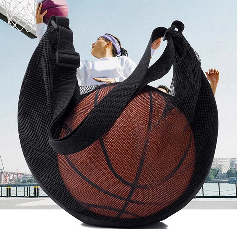 Mesh Ball Storage Bag — Breathable Sports Equipment Sling with Zipper