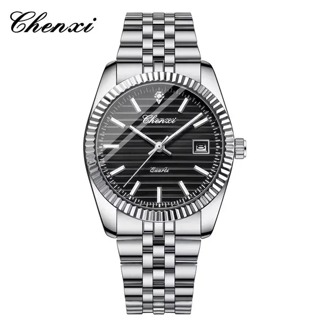 CHENXI 004D Men's Quartz Watch — Luxury Stainless Steel & Luminous Date