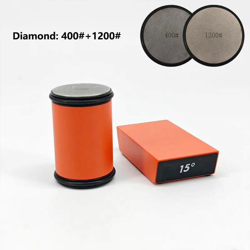 RSCHEF Rolling Knife Sharpener & Magnetic Holder — Diamond Stone Kit