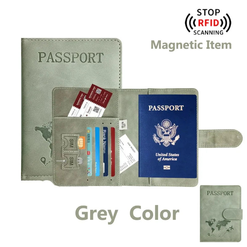 YIYUEQIANLI Passport Holder — RFID Blocking Travel Wallet Organizer