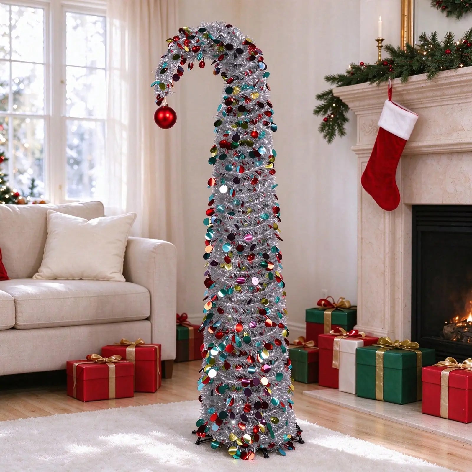 Slim Christmas Tree — Space Saving Decor