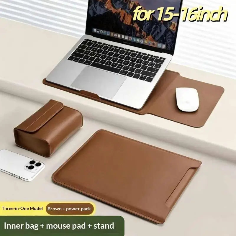 SAFENH 3-in-1 Laptop Sleeve Set — Ergonomic Stand & Mouse Pad Case