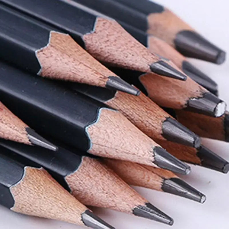 Professional Sketch Pencil Set — 14-Piece Wooden Drawing Kit for Artists