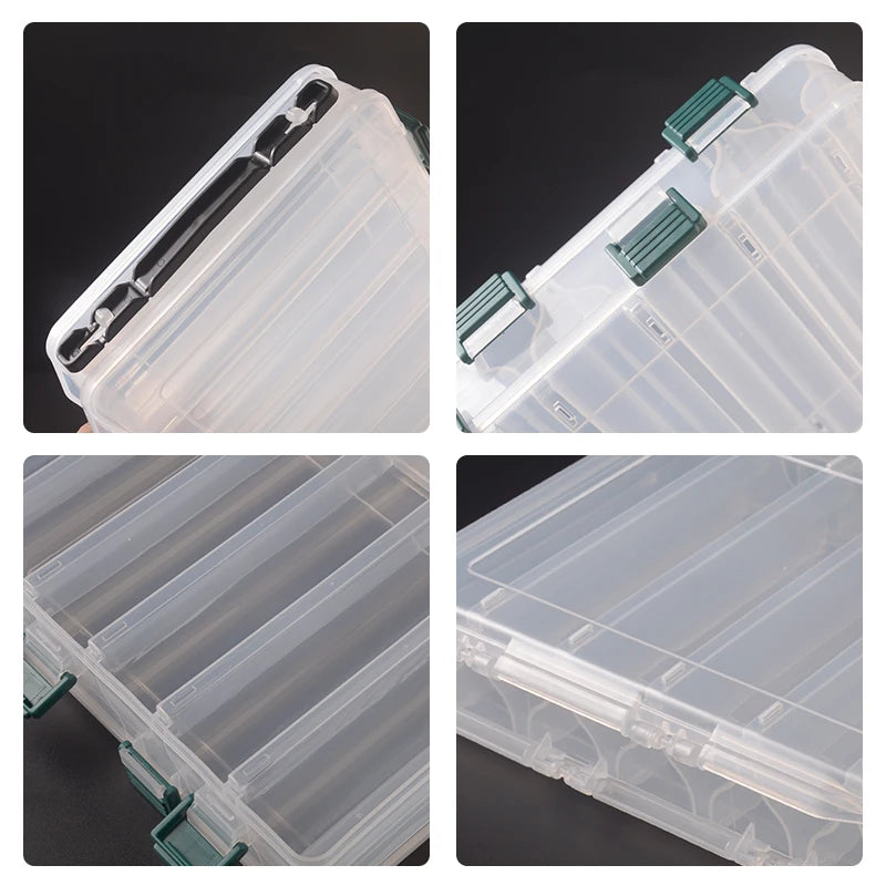 TAIYU Large Fishing Tackle Box — Double Sided Storage for Lures and Gear