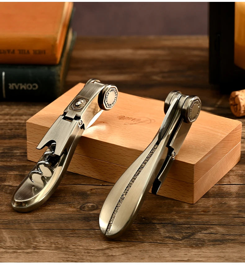 jisite Seahorse Wine Corkscrew — Multi-Functional Stainless Steel Opener