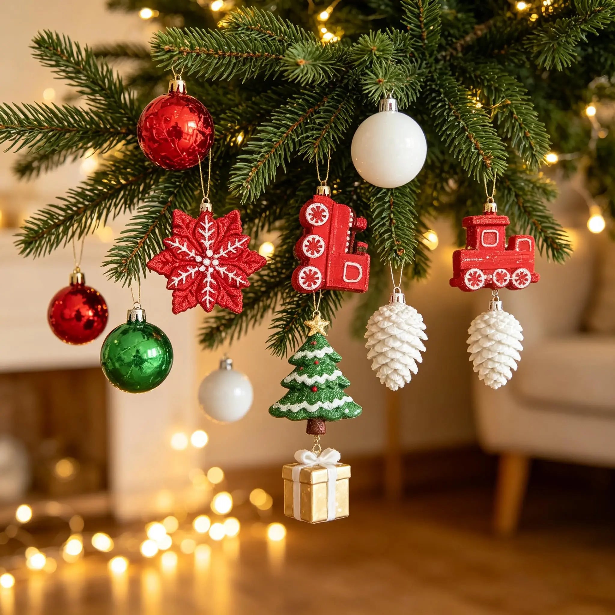 Shatterproof Christmas Ball Ornaments — Mixed Color Plastic Baubles Set
