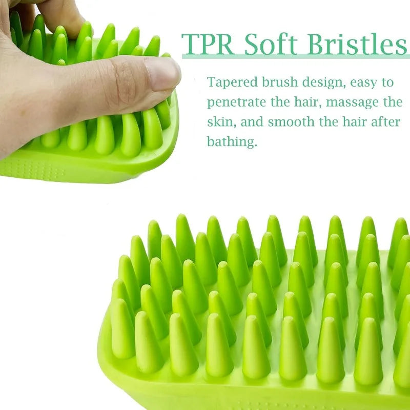 Silicone Pet Bath Brush — Gentle Shampooing Tool for Dogs