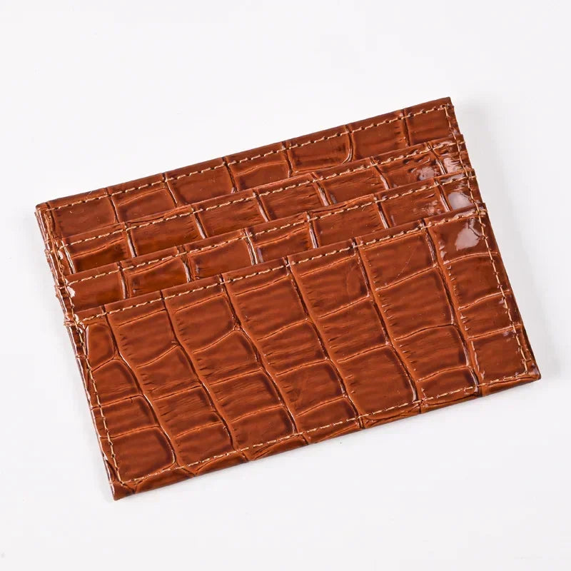 eTya Slim PU Leather Card Holder — Minimalist Wallet for Business and Students