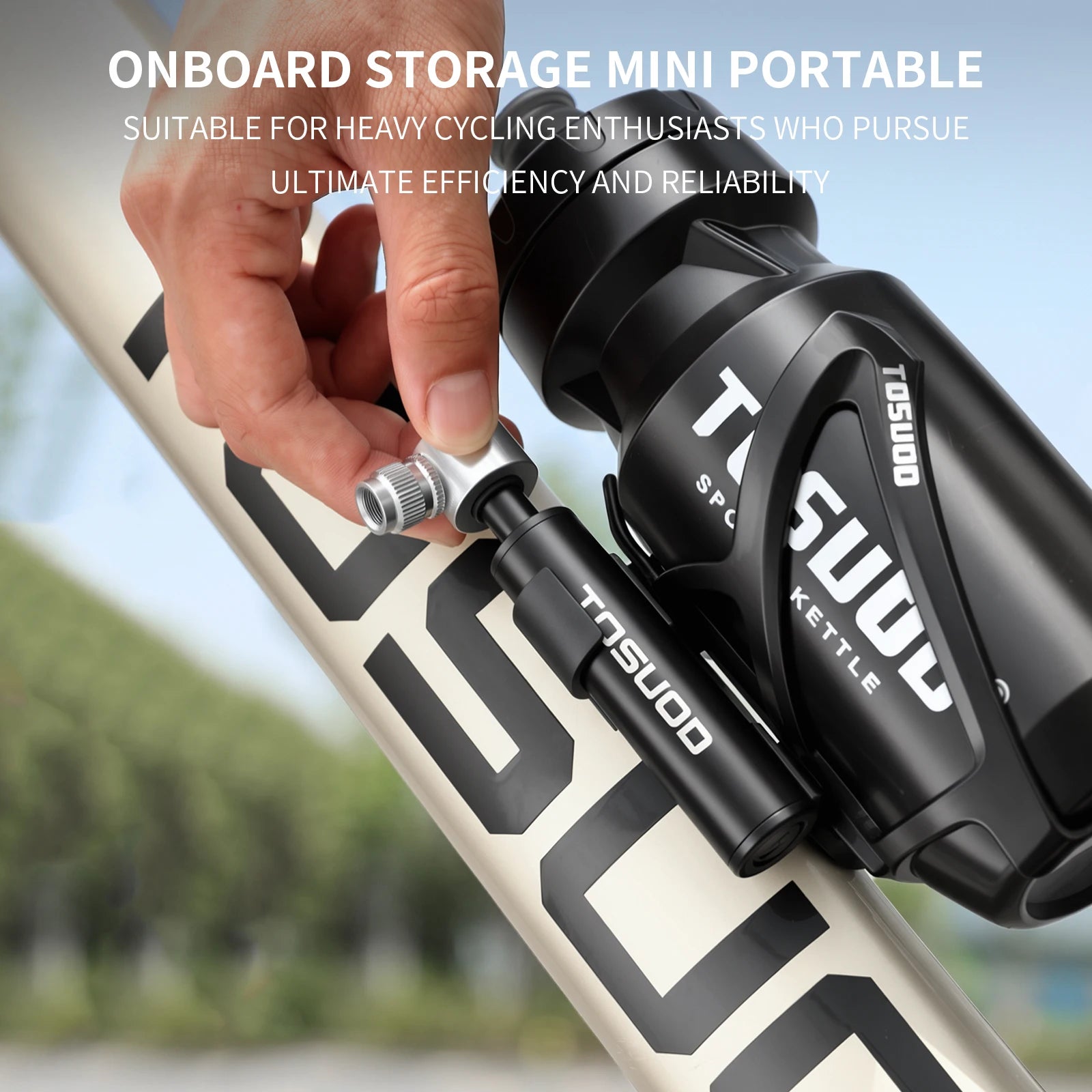 TOSUOD Mini Bicycle Pump — Compact High-Pressure Manual Inflator