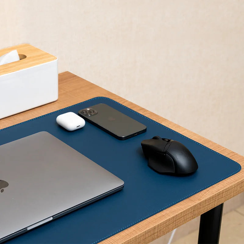 PU Leather Large Desk Mat — Waterproof Anti-Slip Desktop Pad