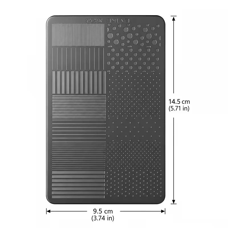 Stainless Steel Nail Stamping Plate — Line and Dot Pattern Template