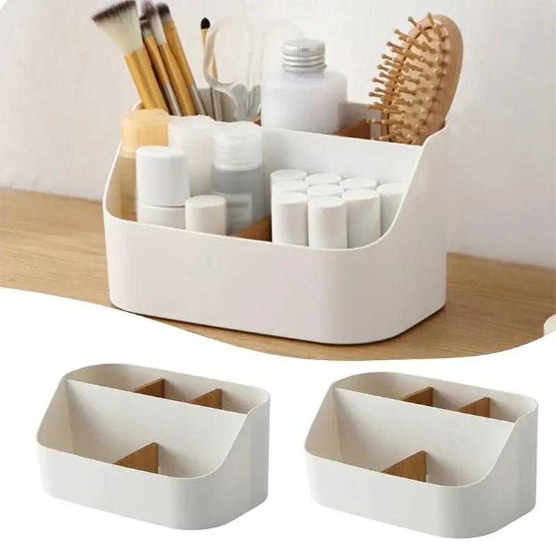 Desktop Storage Organizer — Multi-Compartment Box for Office & Cosmetics
