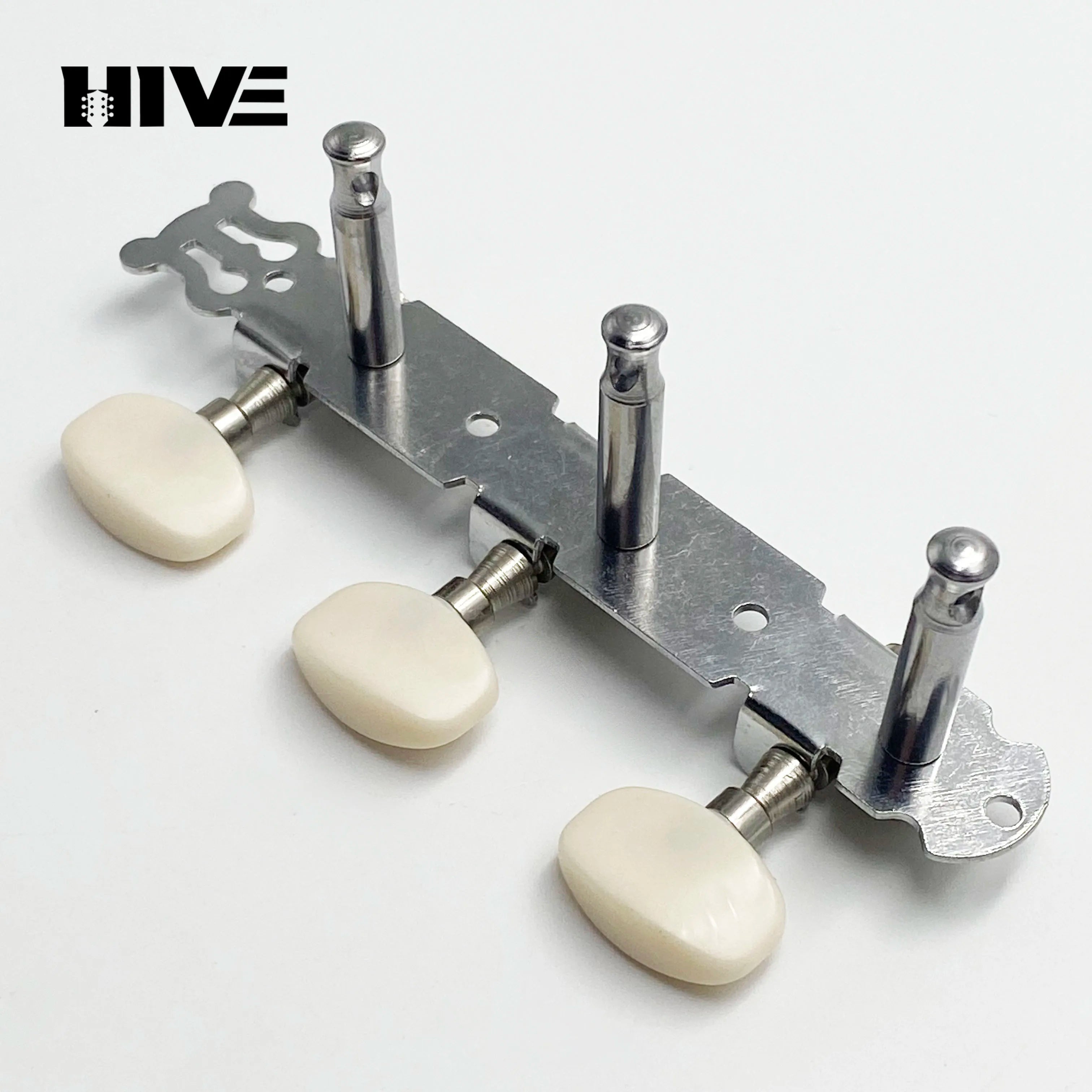 Folk Style Guitar Tuning Pegs — Metal Single-Hole String Winders
