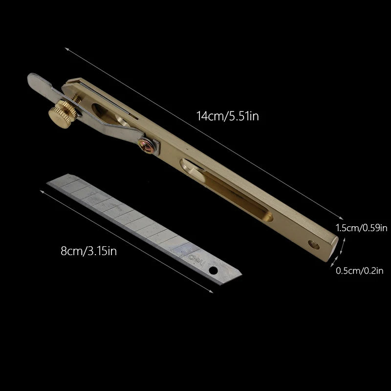 Copper Leather Trimming Knife — Precision Incision Cutter for DIY Crafts