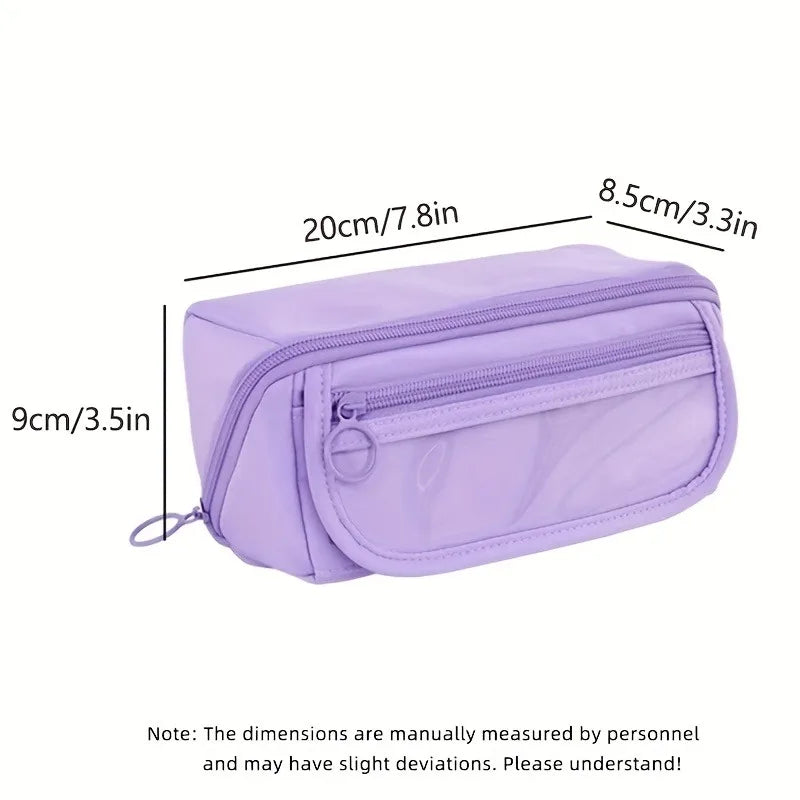 Large Capacity Pencil Case Organizer — Multi-Compartment Desktop Storage