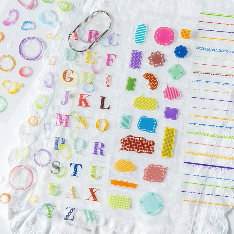 Small Embellishment Stickers — 50 Piece Set for Scrapbooking & Journals