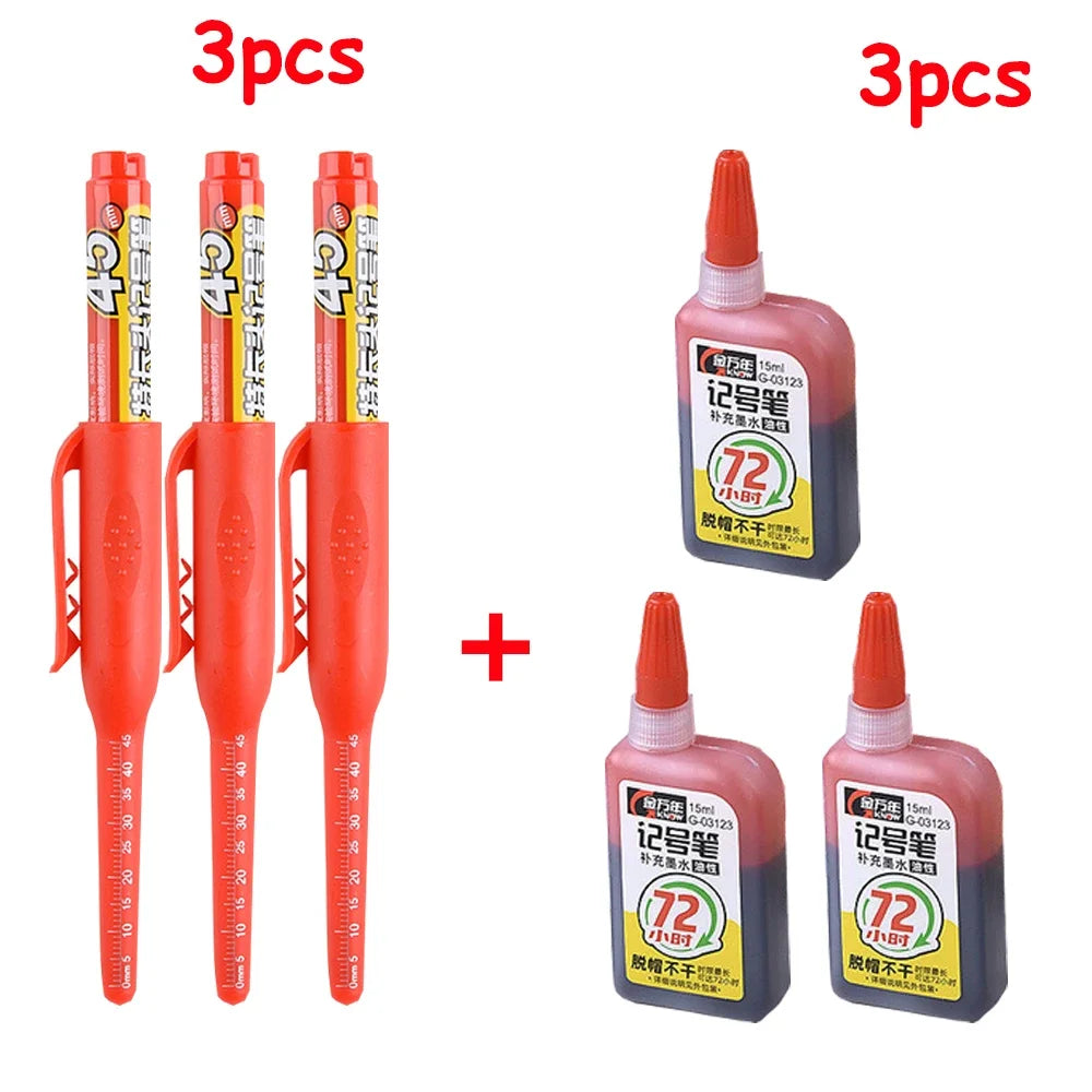 Long Nib Marker Pen — Waterproof For Woodworking