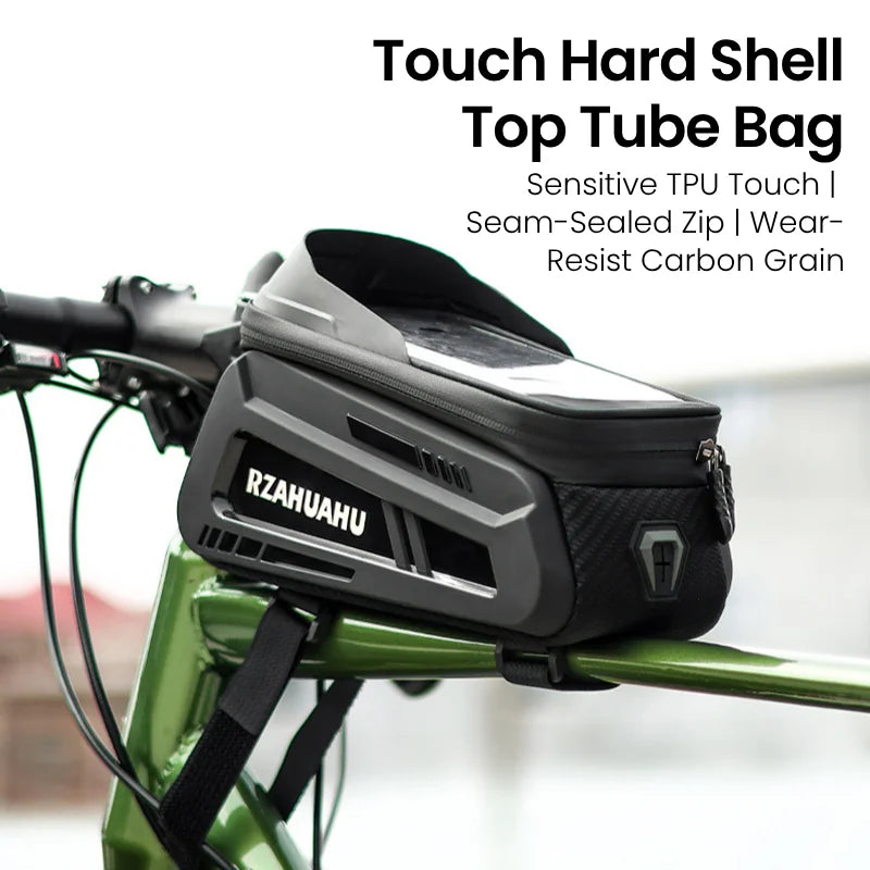 Bicycle Frame Bag — Touchscreen Phone Holder & Storage Case
