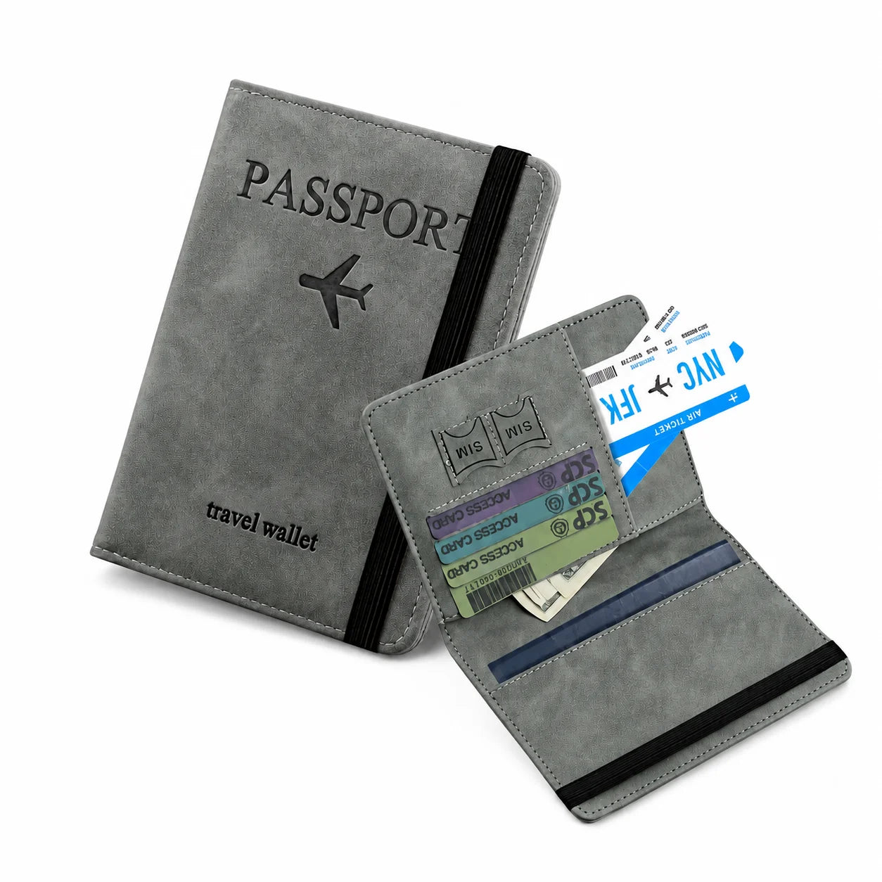 BUYLEMO Travel Passport Holder — Multi-Slot Card Wallet & Organizer