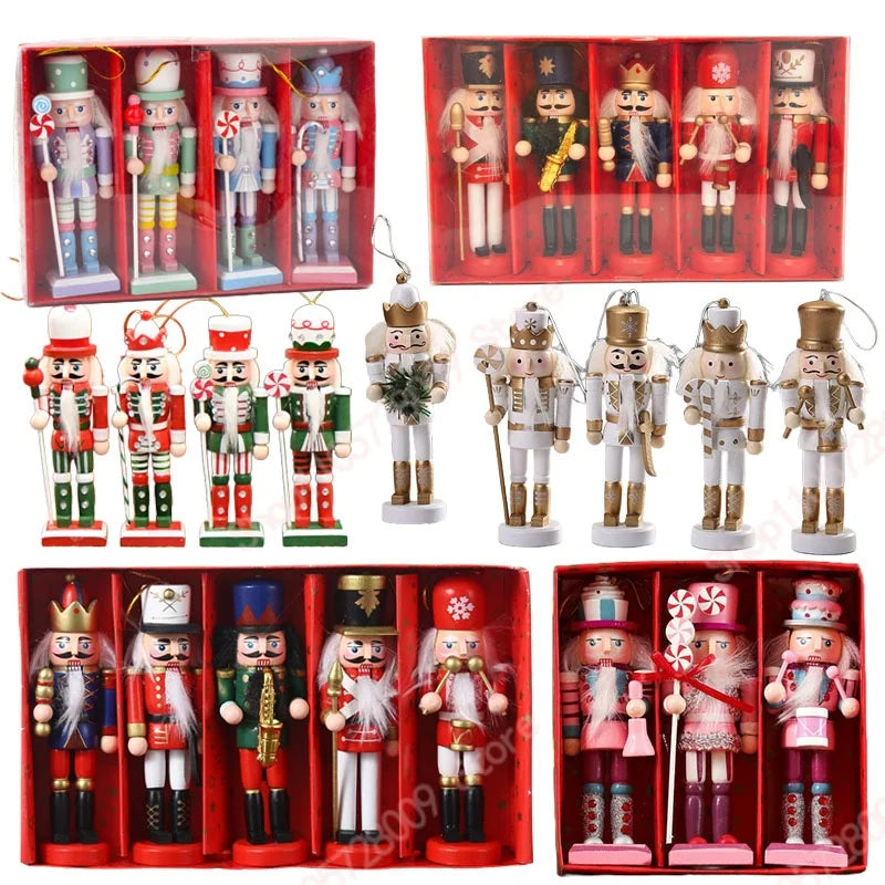 Nutcracker Soldier Ornaments — Decorative Wooden Pendants for Holiday Decor