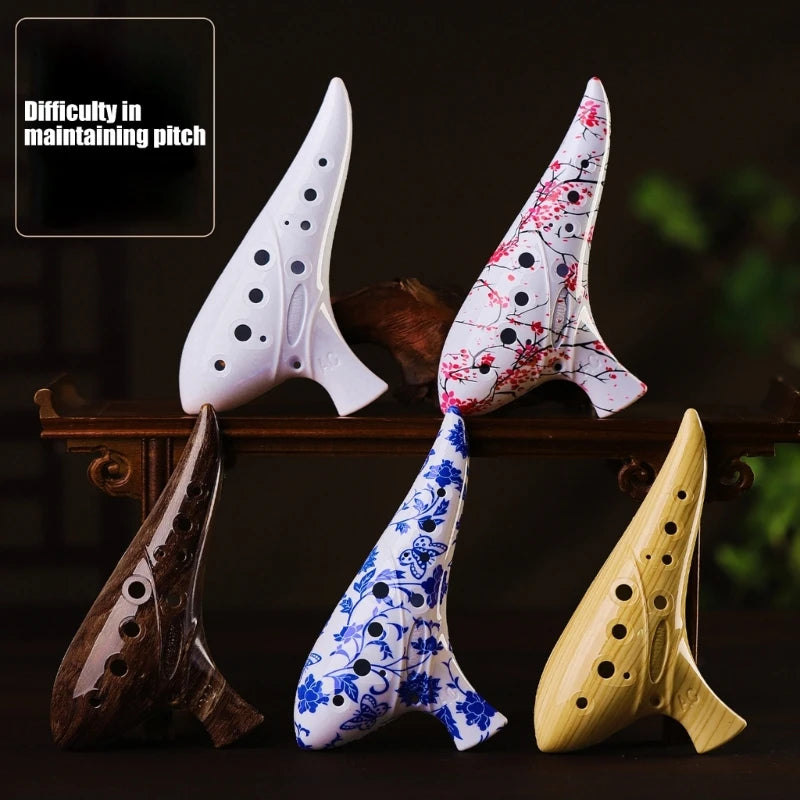 12-Hole Ceramic Ocarina — Beginner Friendly Musical Instrument