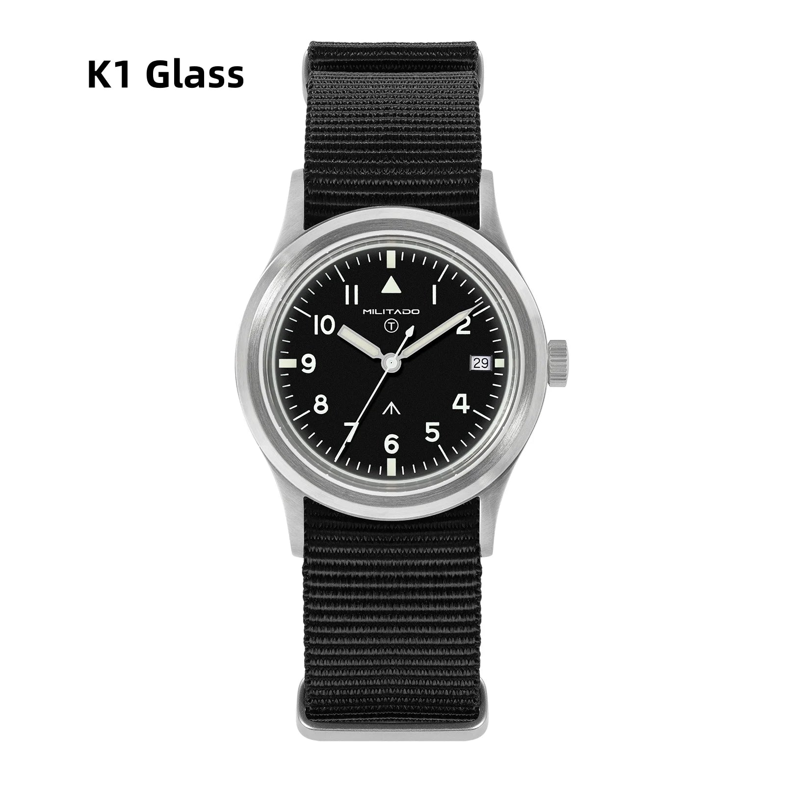 Militado ML14 36mm Military Watch — Sweep Second Quartz Movement