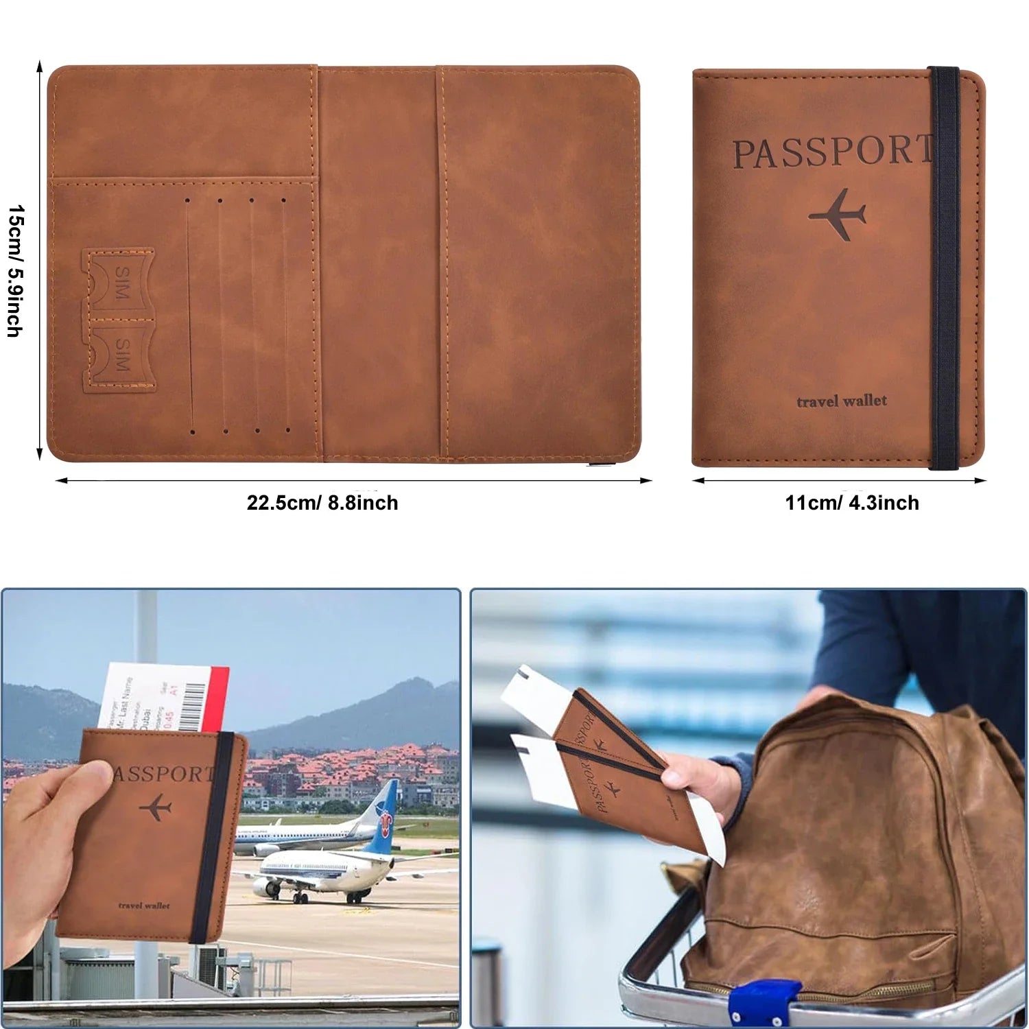 RFID Blocking Passport Holder — Secure Travel Document Organizer