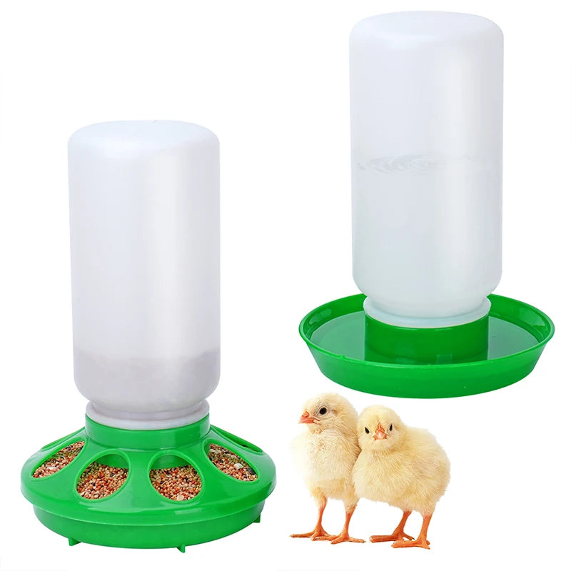 JIECARE Poultry Feeder and Drinker — Automatic Food and Water Dispenser