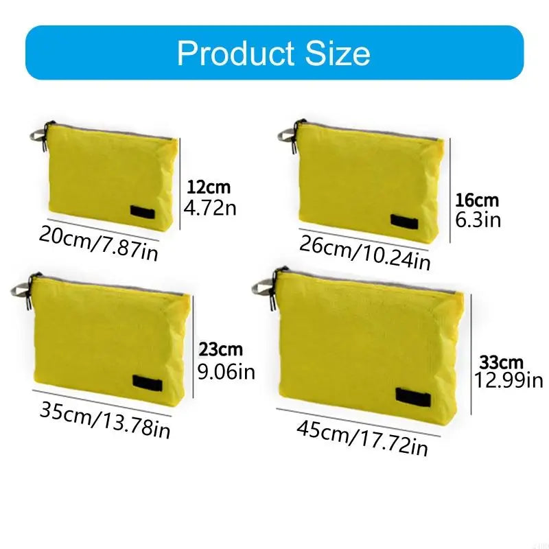 Flexible Travel Packing Bags — 4-Piece Waterproof Nylon Organizer Set
