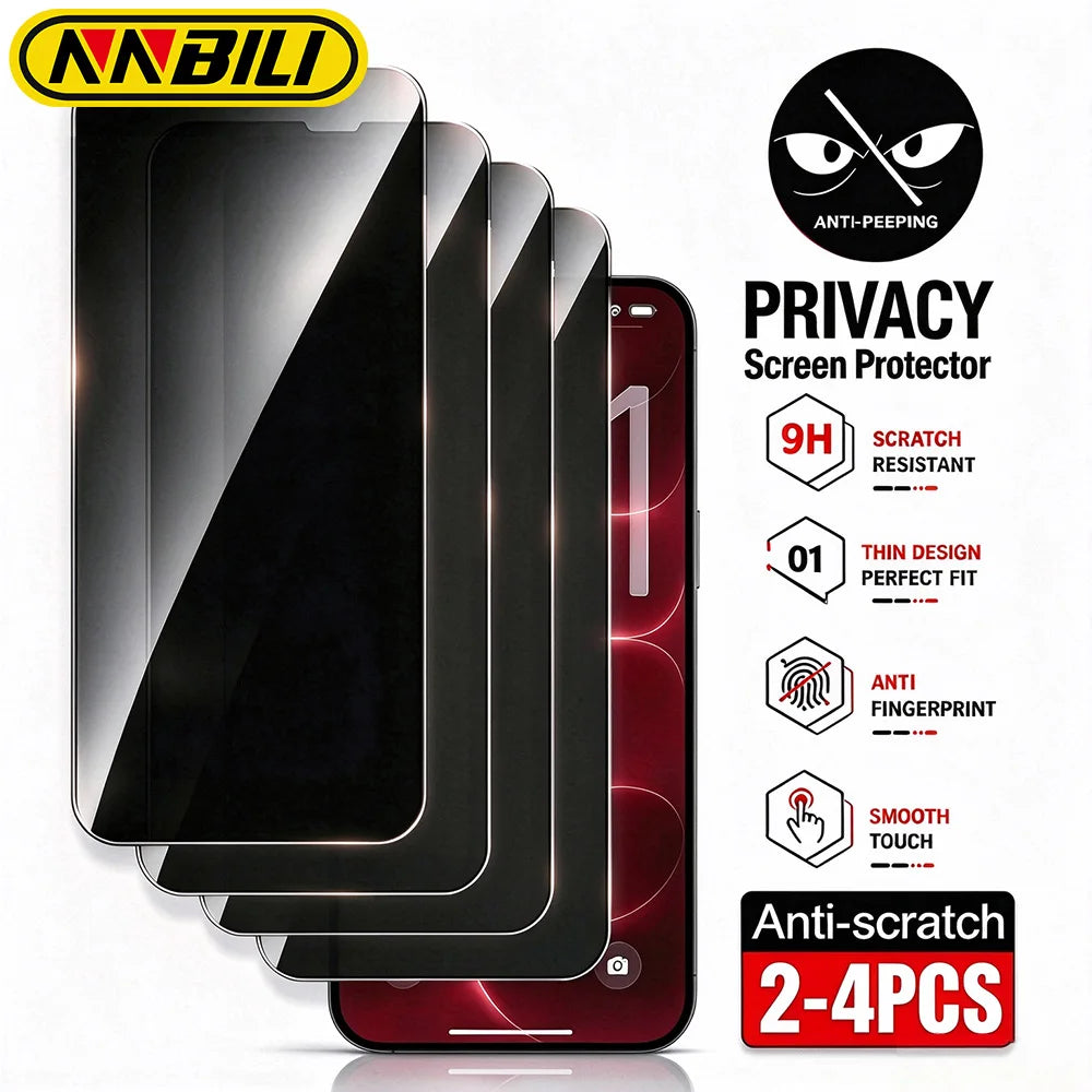 NNBILI Phone Screen Protector — Anti-Spy Glass
