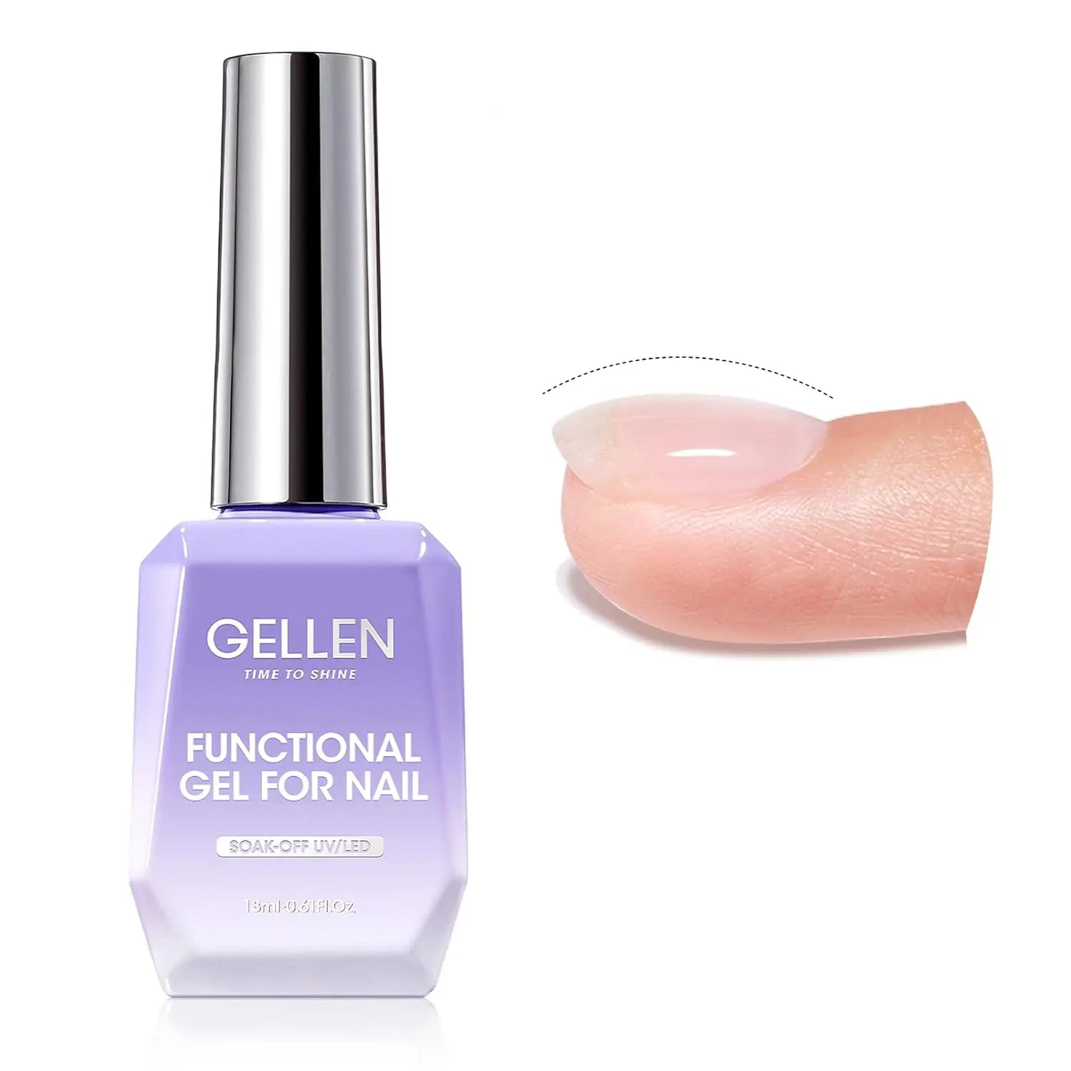 GELLEN GEL POLISH Crystal Top Coat — High Gloss Long Lasting Finish