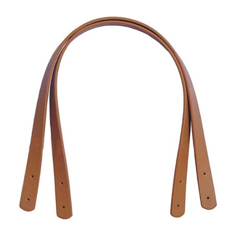 PU Leather Bag Strap Replacement — Set of 2 Handmade Handles for DIY Totes