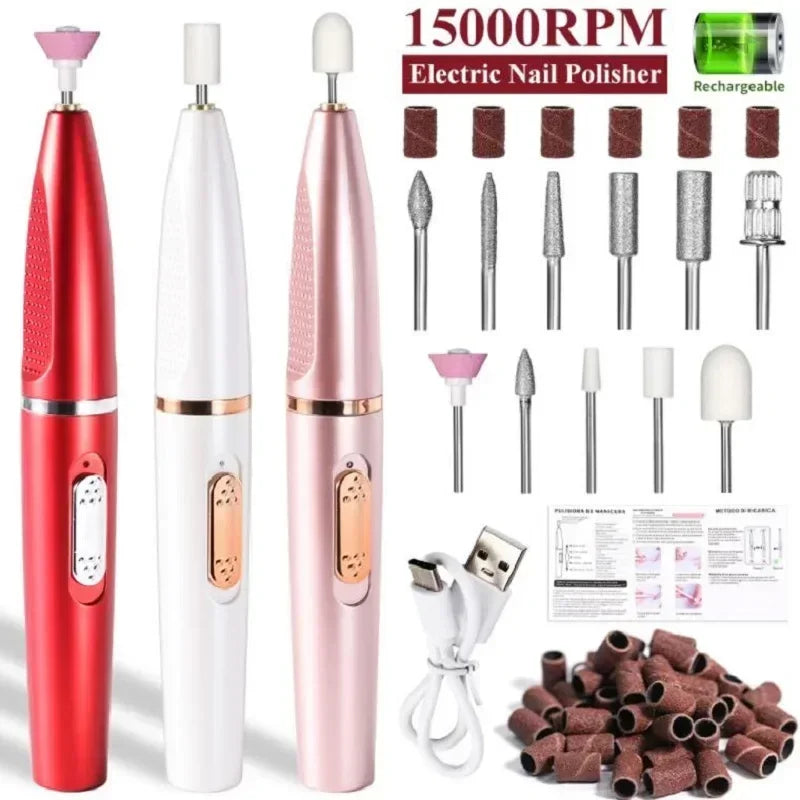 Electric Nail Polisher Drill — Professional Manicure & Grinding Tool