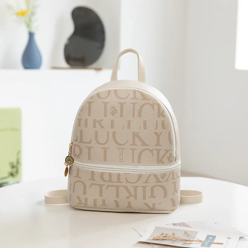 Retro Mini Backpack — Stylish PU Leather Crossbody Purse for Women