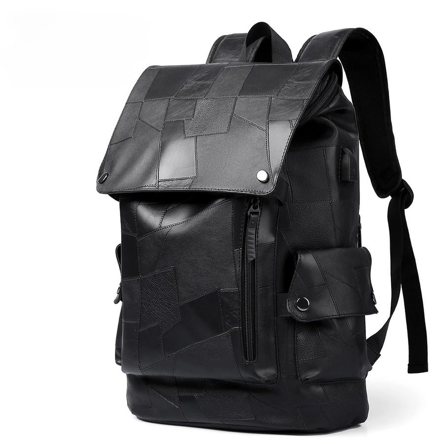 Ankeloo Business Men's Laptop Backpack — Urban PU Leather Travel Bag