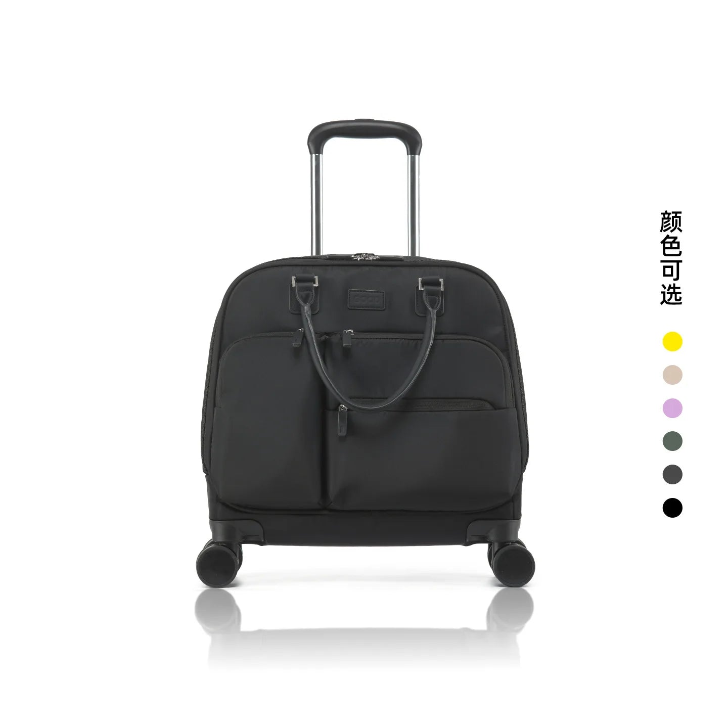 18 Inch Rolling Laptop Carry-On — Waterproof Business Travel Trolley Bag
