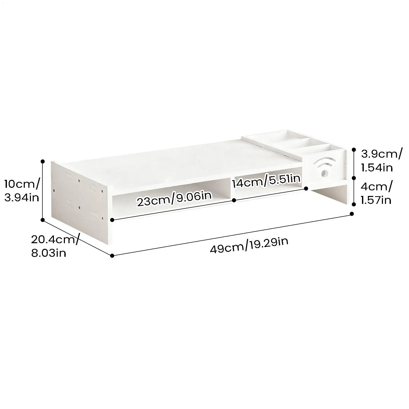 Two-Tier Desktop Monitor Stand — Ergonomic Riser & Desk Organizer
