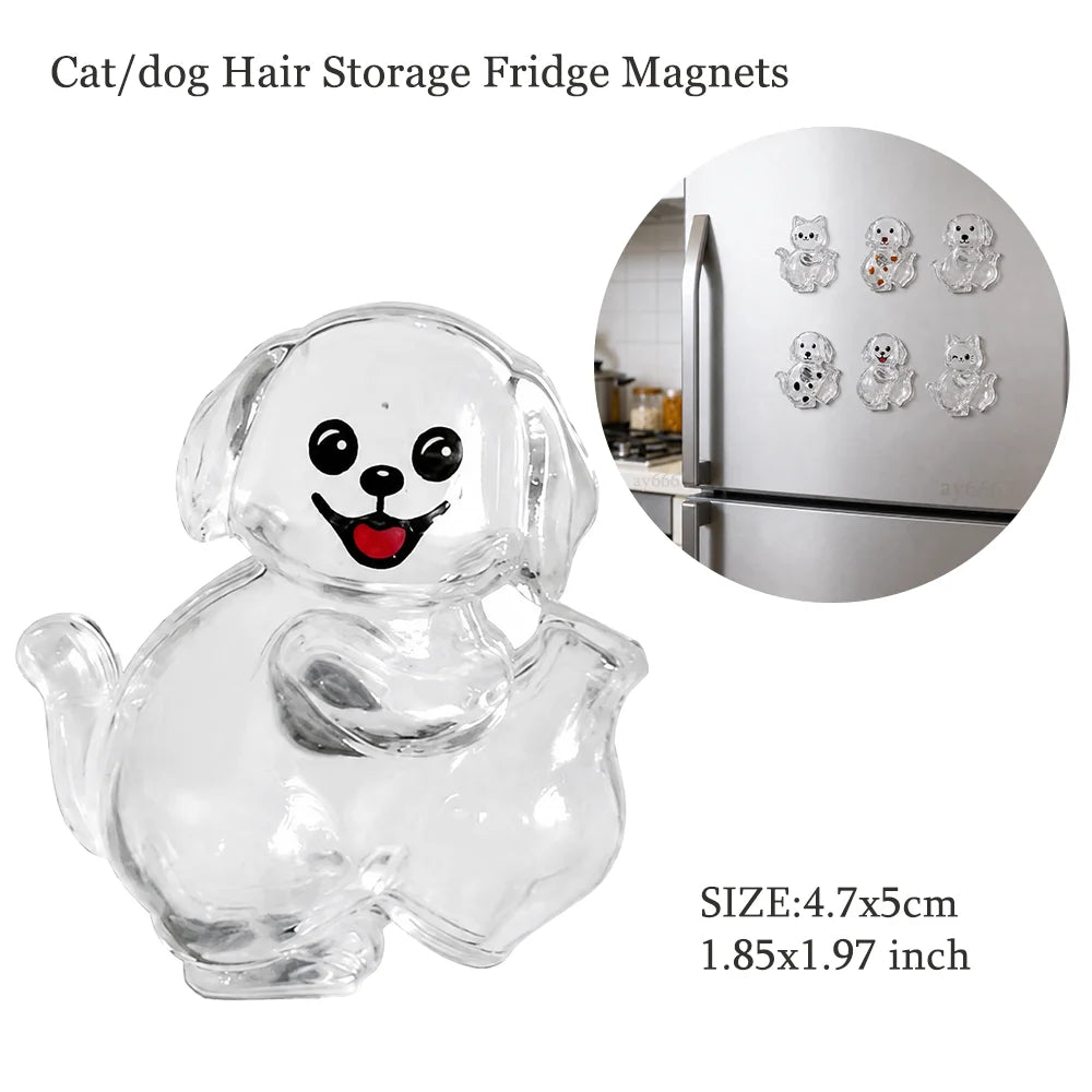 Pet Hair Memorial Keepsake Capsule — Transparent Keychain Pendant for Pet Lovers