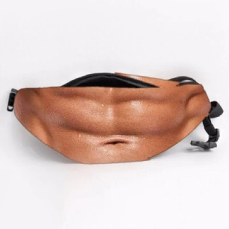 Funny Novelty Fake Belly Waist Pack — Humorous Simulation Dad Bod Gag Gift
