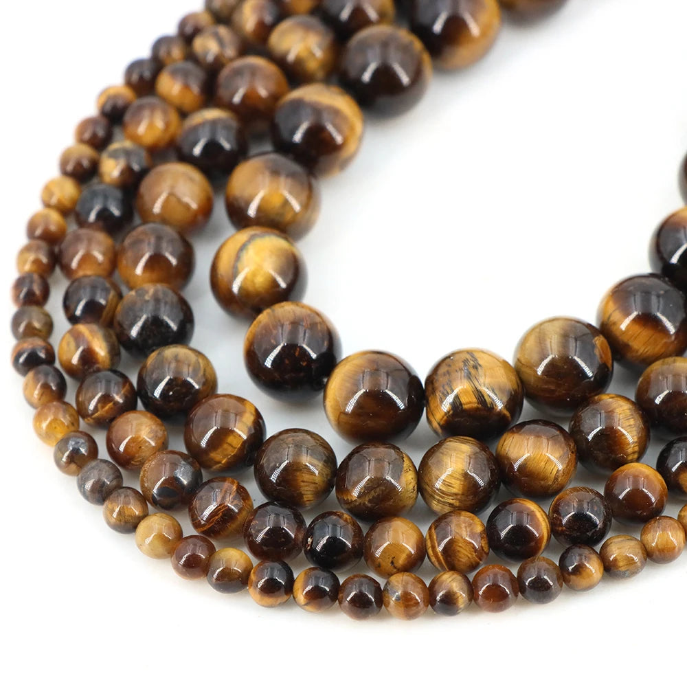 Natural Stone Gemstone Beads — Round Crystal Spacers for Jewelry Making