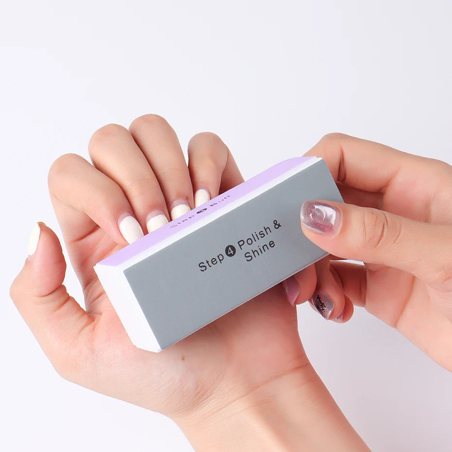 Full Beauty 4-Way Nail Buffer Block — Multi-Purpose Manicure Polishing Set
