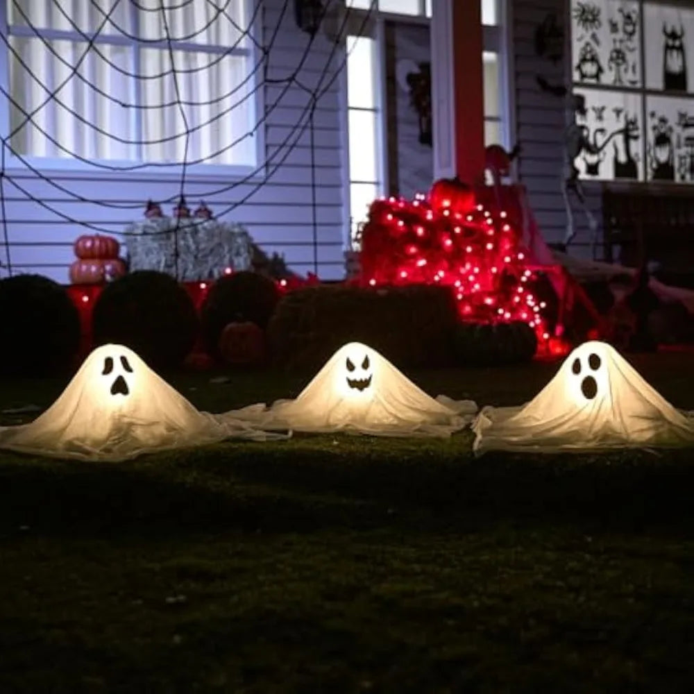 Joyfy Glowing Ghost Garden Stakes — Spooky Halloween Outdoor Decor