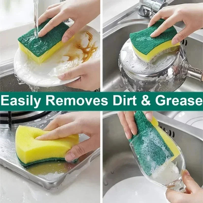 Double-Sided Magic Cleaning Sponge — Highly Absorbent Kitchen Scrubber