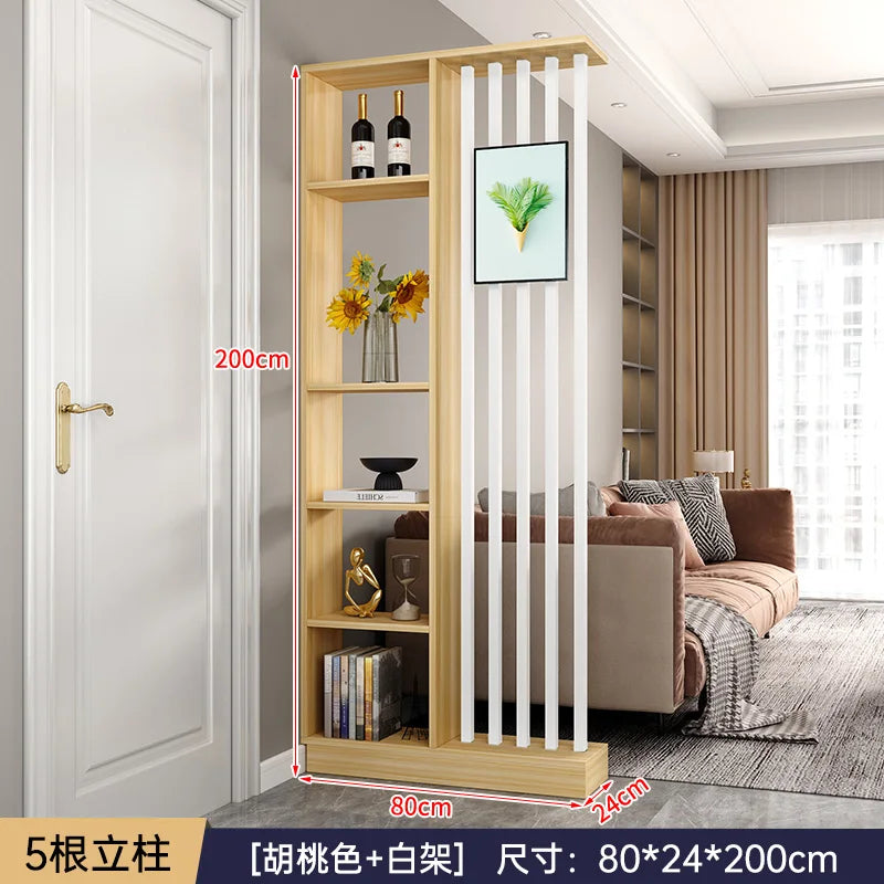 Modern Simple Room Divider — Elegant Wood Entrance Screen & Partition